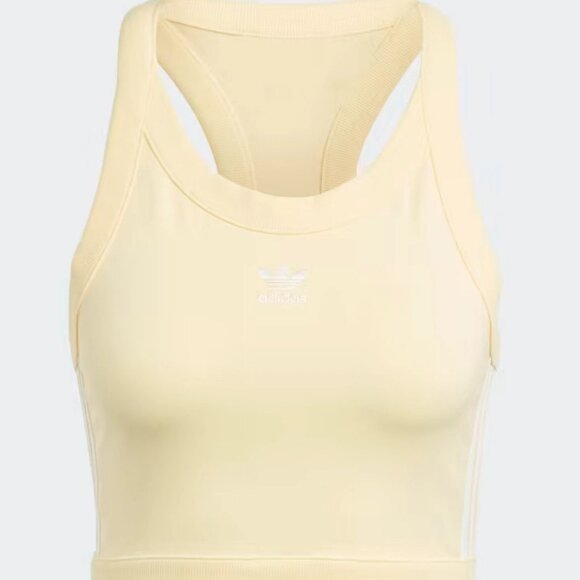 NWT ADIDAS ORIGINALS WOMENS TREFOIL TANK TOP ~ Medium YELLOW - Picture 3 of 4